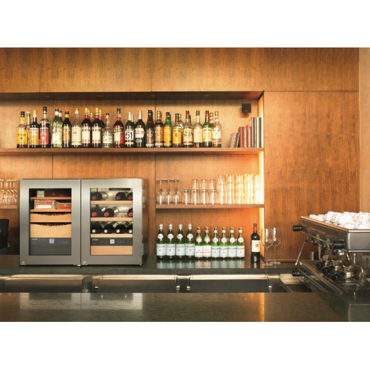 Liebherr szivar hűtő humidor ZKes 453 nemesacél borítással 150 szivar részére - Prémium minőség