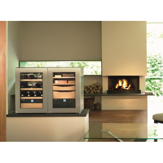 Liebherr borhűtő szekrény Wkes 653, nemesacél borítással 12 bordói palack számára - Prémium minöség