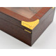 Humidor Supreme Capri Elegant üvegtetős cédrusfa humidor – 40 szivar részére, külső hygrométerrel és párásítóval