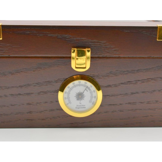 Humidor Supreme Capri Elegant üvegtetős cédrusfa humidor – 40 szivar részére, külső hygrométerrel és párásítóval