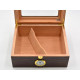 Humidor Supreme Capri Elegant üvegtetős cédrusfa humidor – 40 szivar részére, külső hygrométerrel és párásítóval