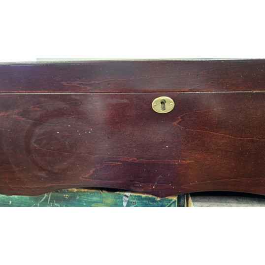 Cordoba Diamond Inlay szivardoboz 200 szál szivar részére, fekete és világos barna színű, fogantyúval és kivehető tálcával-OUTLET