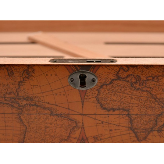 Humidor 100 szál szivar részére, kivehető tálcával és gravírozható táblával - Old World