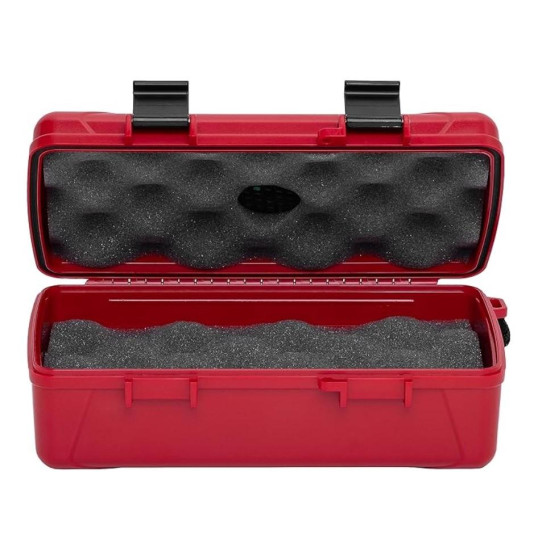 Xikar közepes méretű utazó humidor 10 szál szivar részére - piros színű 