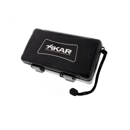 Xikar közepes méretű utazó humidor 10 szál szivar részére - fekete 