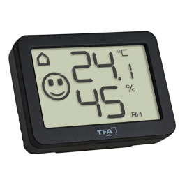 Digitális TFA digitális hőmérséklet és páratartalom-mérő -fekete