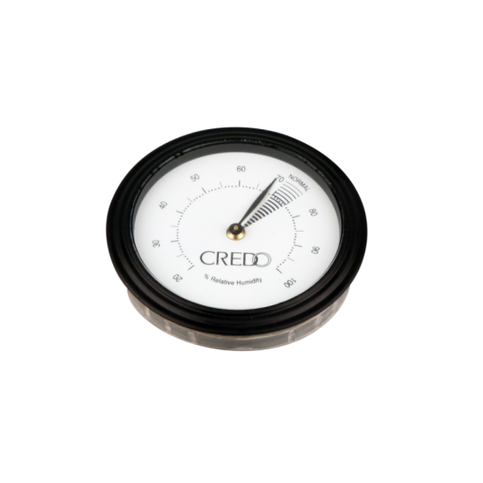Credo Hygrométer - Mágneses - Fekete kerettel , fehér számlappal 55mm
