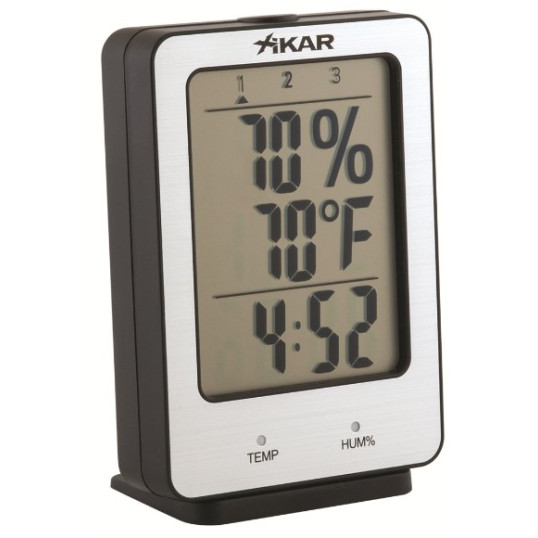 Xikar Puro Temp digitális Hygrométer és Termométer - fekete