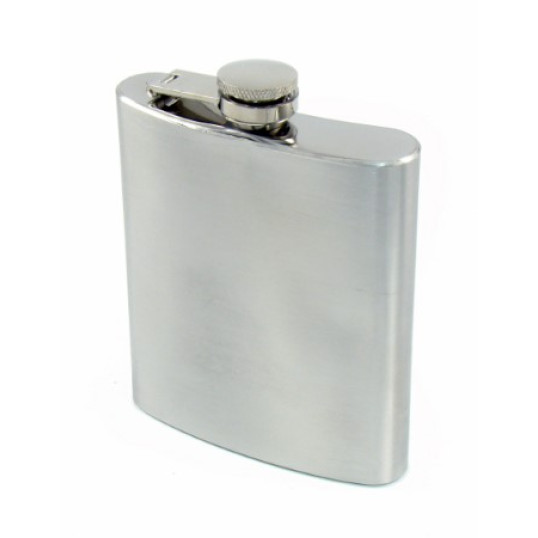 Rozsdamentes acél flaska, laposüveg - 7 oz. = 2.07 dl