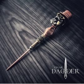 Cigar Dagger nemesacél szivartű Sir Hipster - Fekete bársonytokban