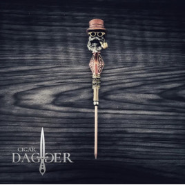 Cigar Dagger nemesacél szivartű Sir Hipster - Fekete bársonytokban