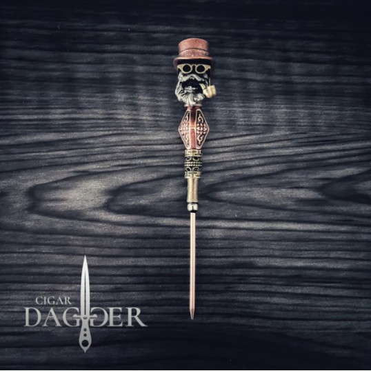 Cigar Dagger nemesacél szivartű Sir Hipster - Fekete bársonytokban