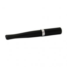 Cigaretta szipka Denicotea Automatic fekete ezüst gyűrűvel - 100mm