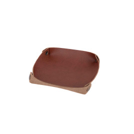 Padonio márkájú eredeti bőrből készített dohánytálca pipások számára - Vörösesbarna színű
