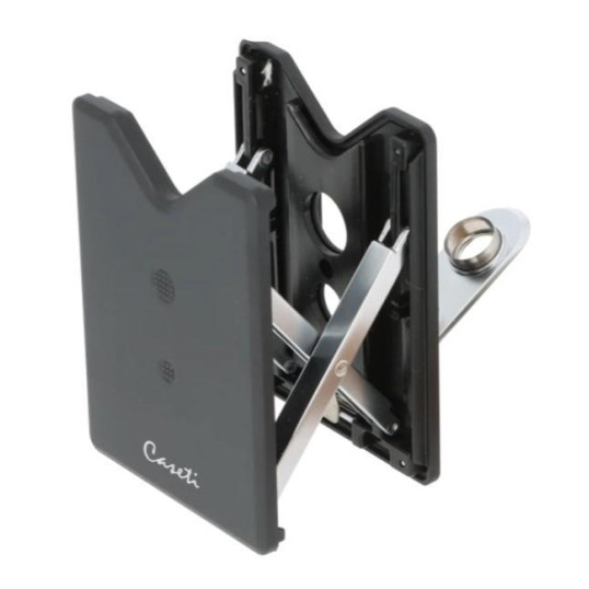 Caseti szivar fúró- és tartó egyben, nemesacél pengével-matt fekete és króm