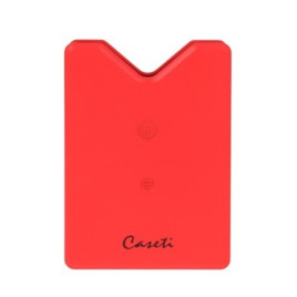 Caseti szivar fúró- és tartó egyben, nemesacél pengével-matt piros és króm