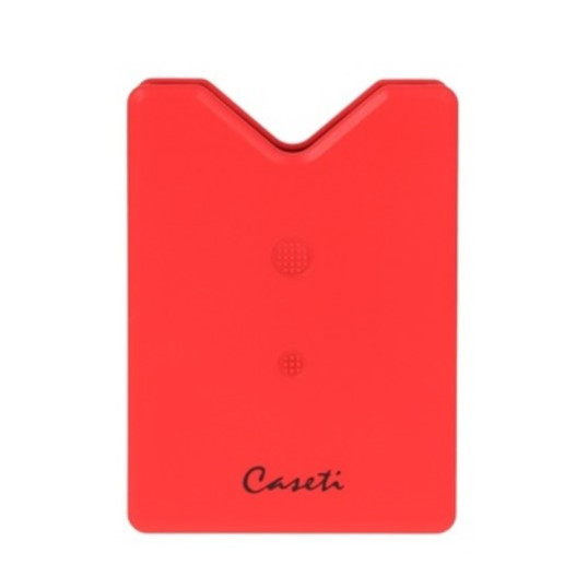 Caseti szivar fúró- és tartó egyben, nemesacél pengével-matt piros és króm