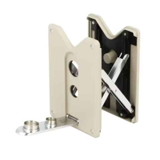 Caseti szivar fúró- és tartó egyben, nemesacél pengével-matt bézs és króm