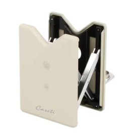 Caseti szivar fúró- és tartó egyben, nemesacél pengével-matt bézs és króm