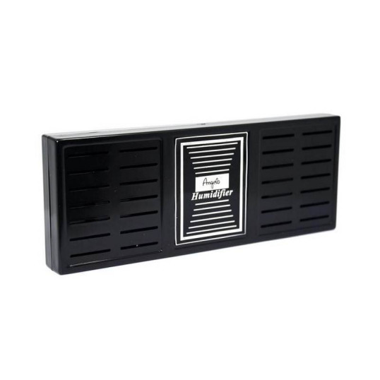 Szivardoboz párásító akrylpolimer kristályos, Angelo, fekete - 17x7cm