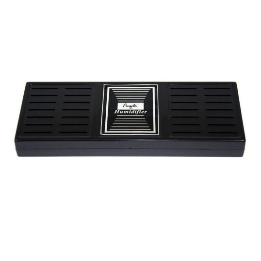 Szivardoboz párásító akrylpolimer kristályos, Angelo, fekete - 17x7cm