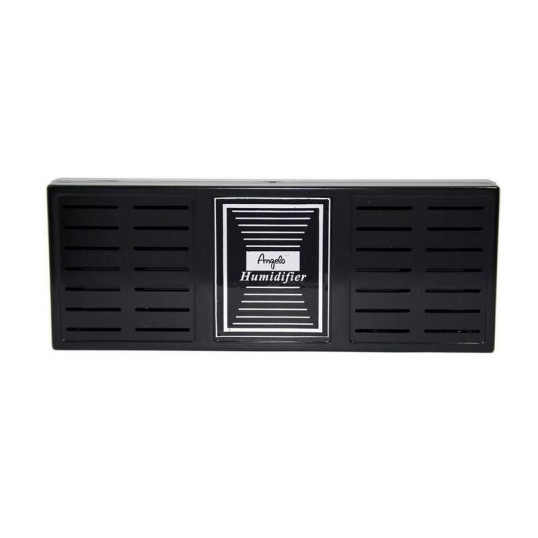 Szivardoboz párásító akrylpolimer kristályos, Angelo, fekete - 17x7cm