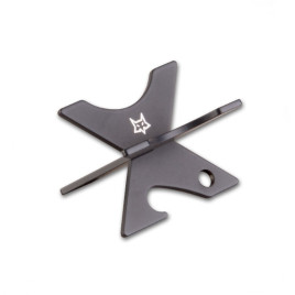 Fox márkájú rozsdamentes acél szivartartó 1 szál szivarnak - Sörnyitóval - fekete