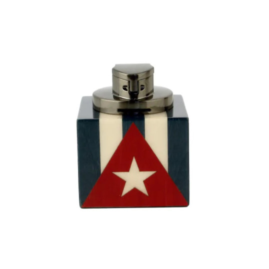 Adorini Cuba Te Amo Table Jet asztali szivar gyújtó 4-es Jet lánggal - Kuba zászló mintával
