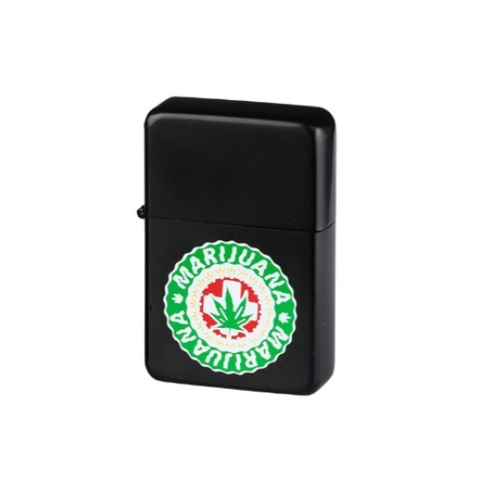 Angel Benzines öngyújtó fekete színű - Marihuána felirat