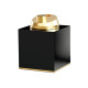 Adorini luxus asztali szivaröngyújtó – magasfényű fekete lakkozott fa, arany színű részletekkel, egylángos jet láng