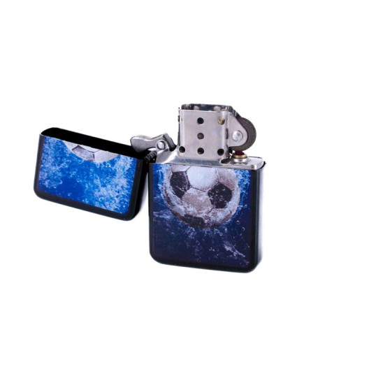 Benzines öngyújtó fekete mély vízbe eső focilabdával - 245420-20