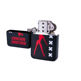 Benzines öngyújtó fekete színű, red light dictrict - 245420-13