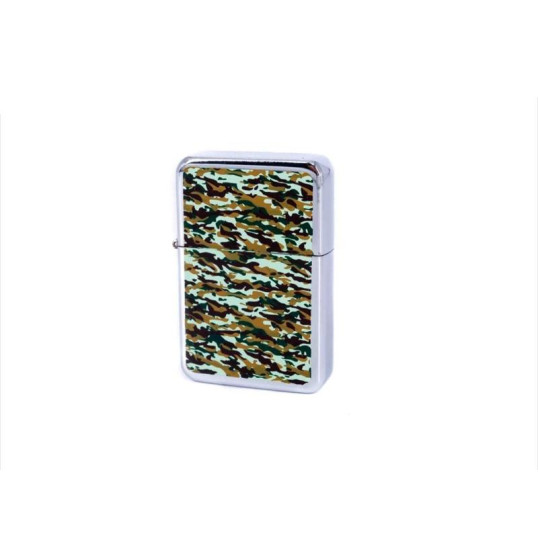 Benzines öngyújtó króm színű, terepmintás - 245420-7