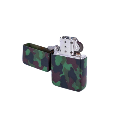 Benzines öngyújtó zöld terepmintás