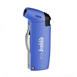 Brebbia pipagyújtó gömb alakú lánggal és beépített pipakellékekkel - kék