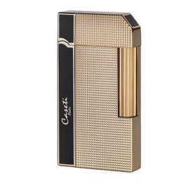 Caseti Rom mintás szivar öngyújtó arany/fekete  - tűzköves