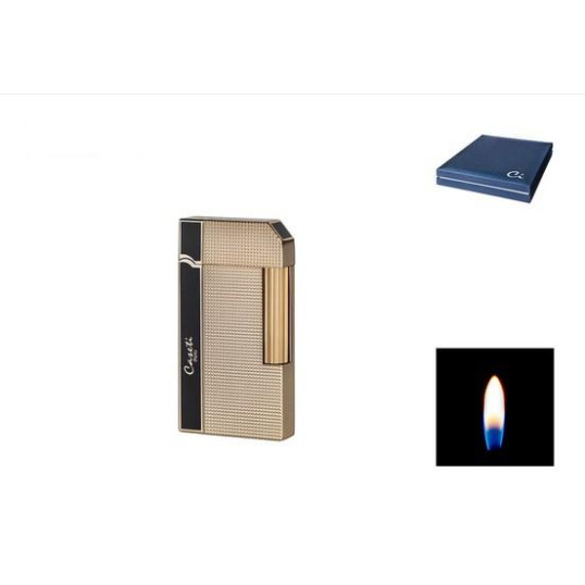 Caseti Rom mintás szivar öngyújtó arany/fekete  - tűzköves