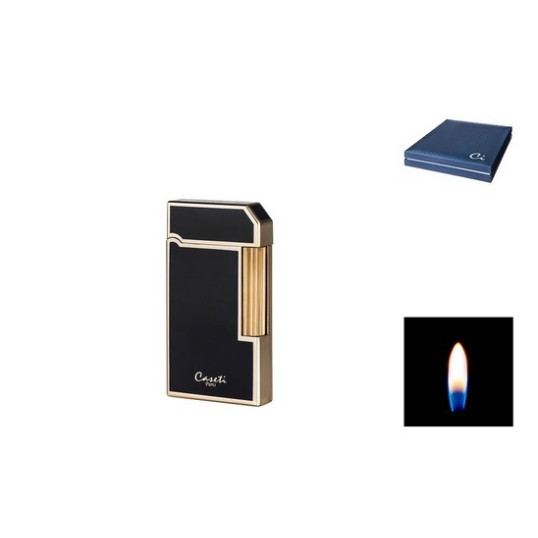 Caseti Rom szivar öngyújtó fekete/arany - tűzköves