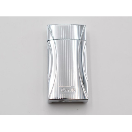 Caseti Chamonix Jet szivaröngyújtó - króm színű, kihajtható szivarvágóval