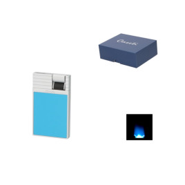 Caseti Flat Flame szúrólángos szivaröngyújtó - króm és türkiz színű