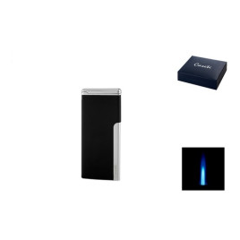 Szúró lángos szivar öngyújtó matt fekete, Caseti Paris - Antibes