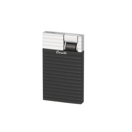 Caseti széles szúrólángos szivar öngyújtó - Fekete és ezüst színű