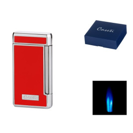 Caseti szivar öngyújtó piros és króm színű, 2-es Jet lánggal