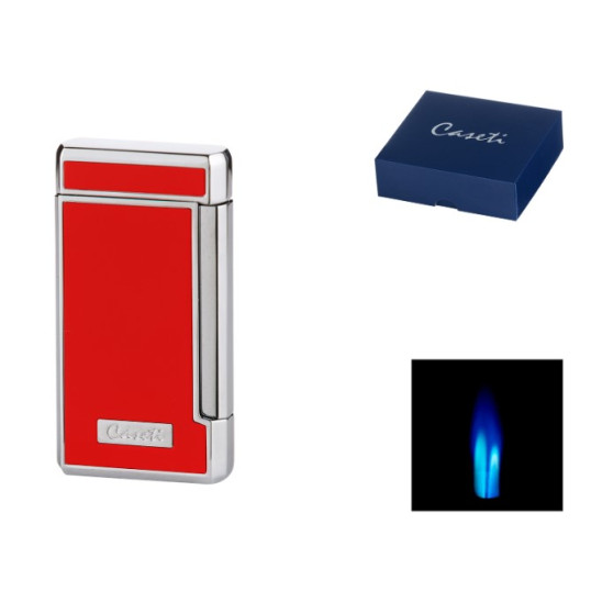 Caseti szivar öngyújtó piros és króm színű, 2-es Jet lánggal