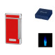 Caseti szivar öngyújtó piros és króm színű, 2-es Jet lánggal