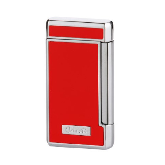 Caseti szivar öngyújtó piros és króm színű, 2-es Jet lánggal