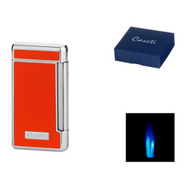 Caseti szivar öngyújtó narancssárga és króm színű, 2-es Jet lánggal