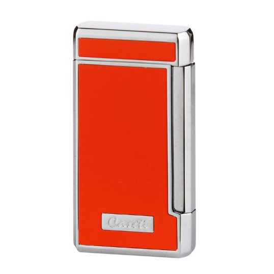 Caseti szivar öngyújtó narancssárga és króm színű, 2-es Jet lánggal