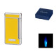 Caseti szivar öngyújtó citromsárga és króm színű, 2-es Jet lánggal