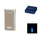 Caseti szivar öngyújtó szürke-bézs és króm színű, 2-es Jet lánggal